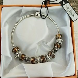 NWT Joseph Nogucci Iris Murano charm bracelet